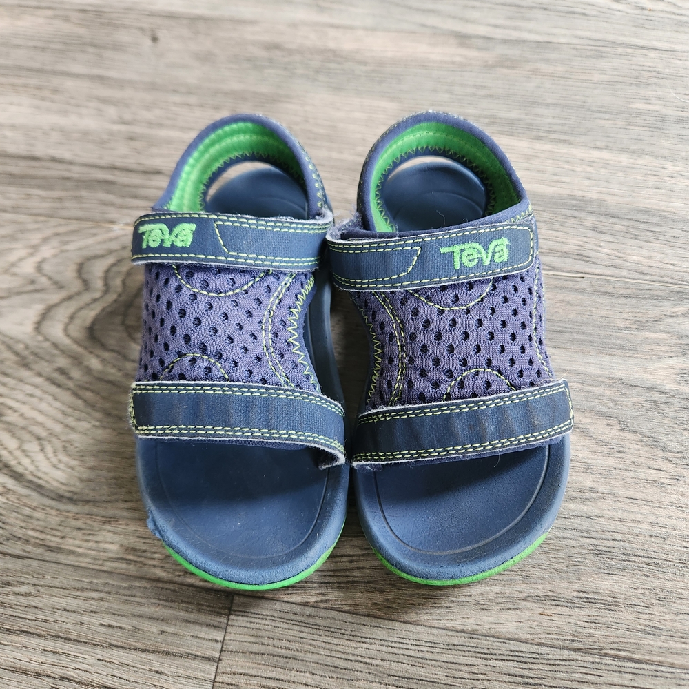 Teva Kids' Navy and Lime Sandals